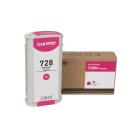 Cartucho de tinta compatível F9J66A, no.728 M, 130ml para impressoras HP (ORINK BULK)